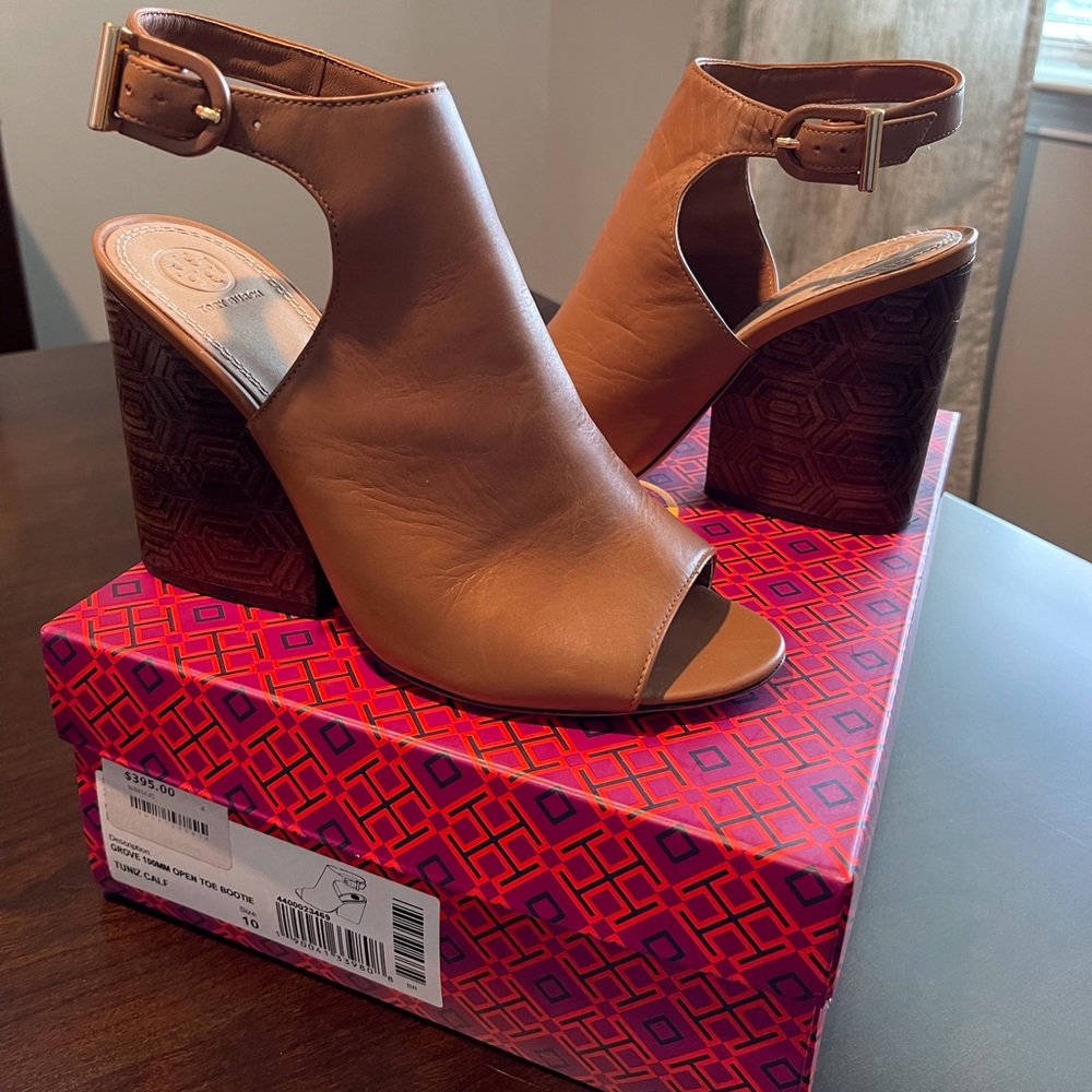 Tory Burch Open Toe Bootie